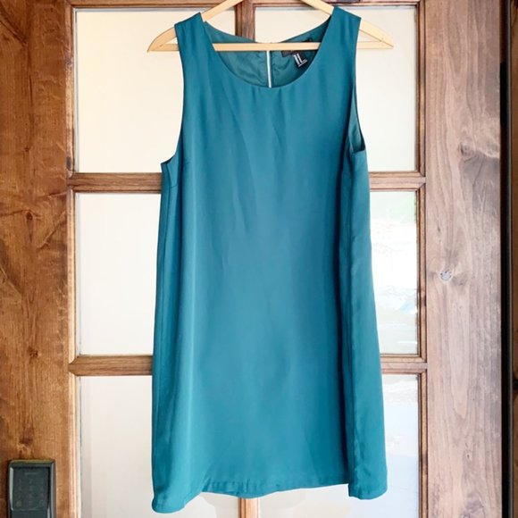 Forever 21 Women’s Dark Teal Sleeveless Sheath Mini Dress (Size M) - Picture 1 of 4
